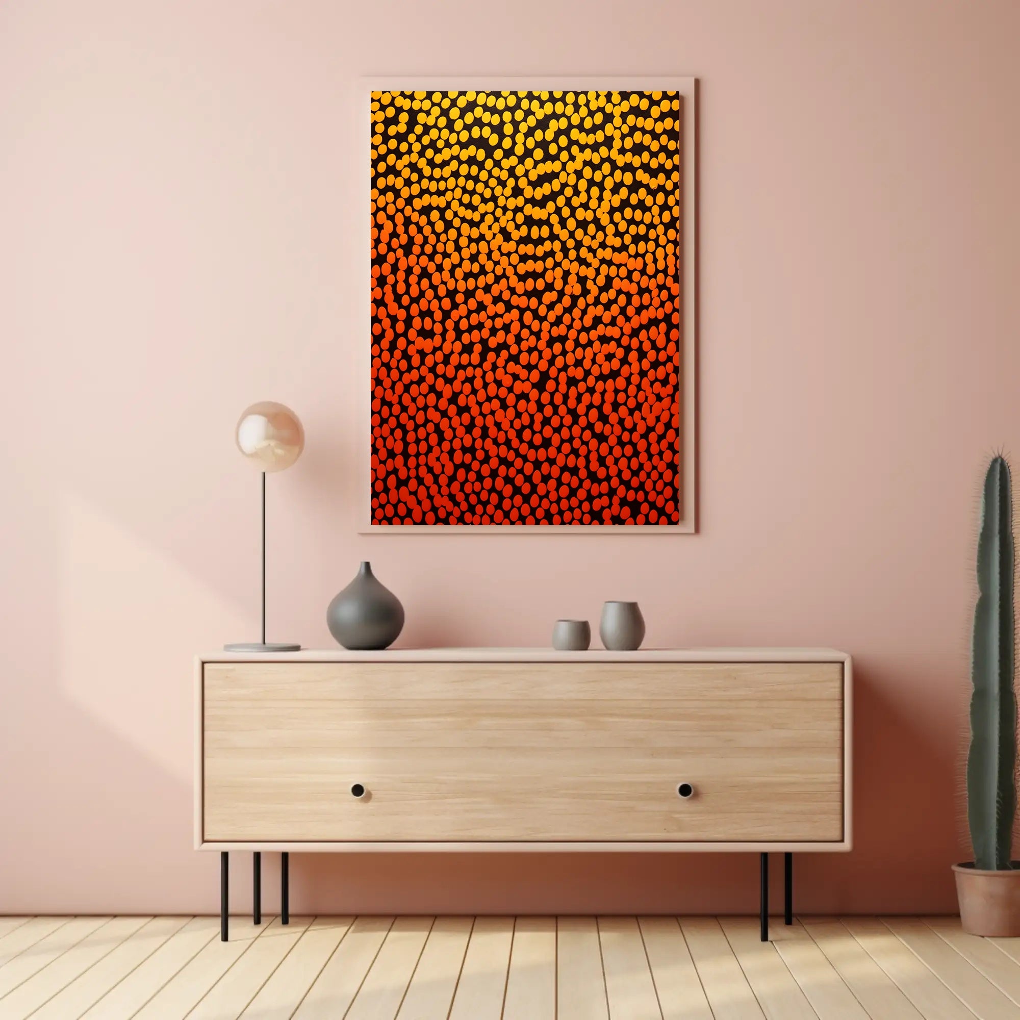 Vibrant Dots Abstract Poster Wall Art Print