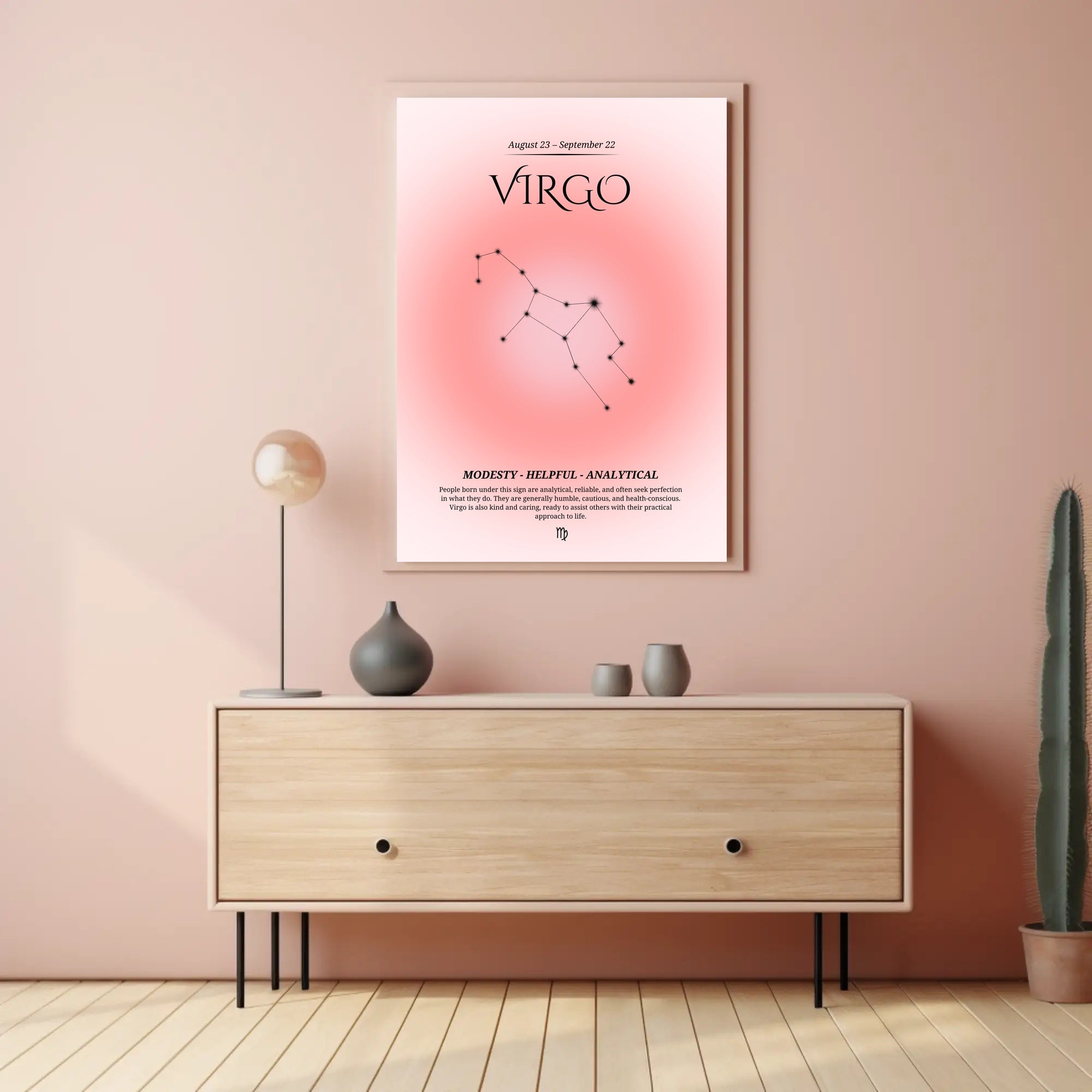 Virgo Zodiac Insight: Sleek Astrology Space or Astronomy Poster PosterGoat