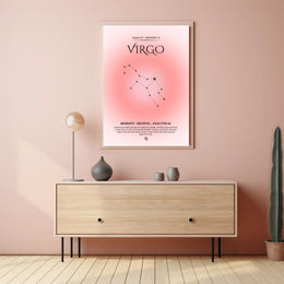 Virgo Zodiac Insight: Sleek Astrology Space or Astronomy Poster PosterGoat
