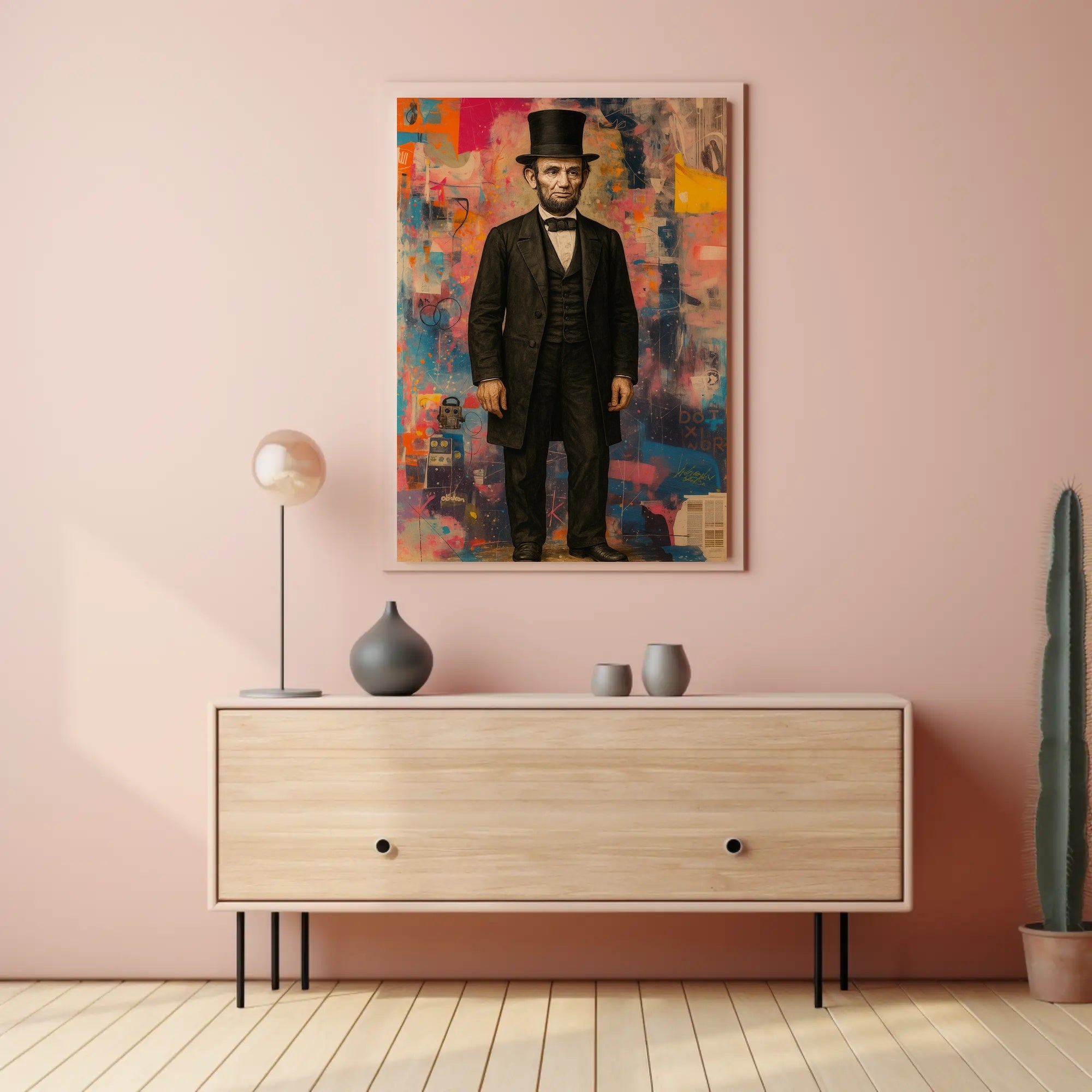 Historical Figure with Modern Abstract Vibes Poster