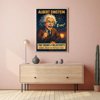 Albert Einstein Relativity Vintage Science Poster