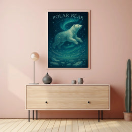 Polar Bear Guardian of the Frozen Sky Poster
