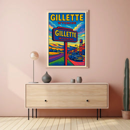 Gillette, Wyoming Vibrant Landscape Poster