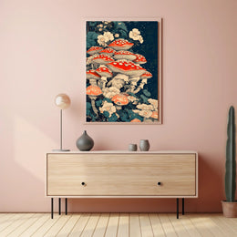 Enchanted Forest Mushrooms Wall Art Print