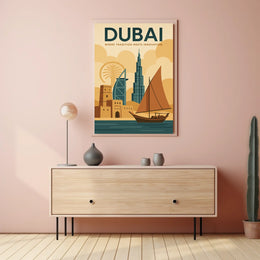 Dubai Poster Heritage Meets Innovation For Travel Lovers