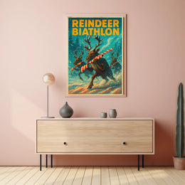 Reindeer Biathlon Poster