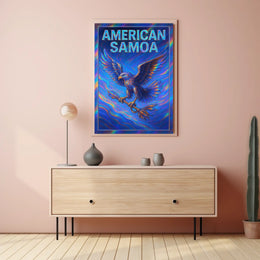 American Samoa Vibrant Eagle Poster