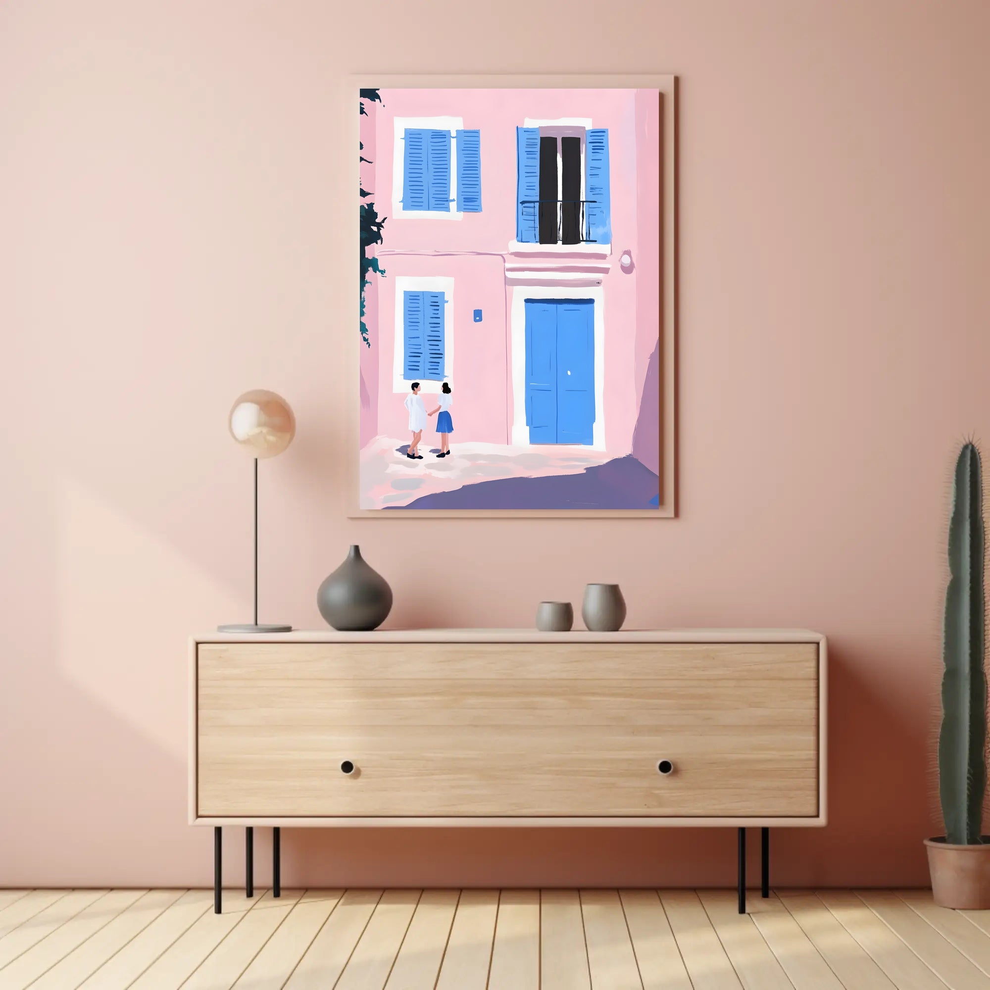 Serene Street Scene Poster Wall Art Print