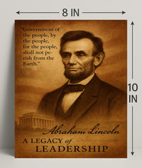 Portrait of Historical Figure with Iconic Landmark: Presidential Poster