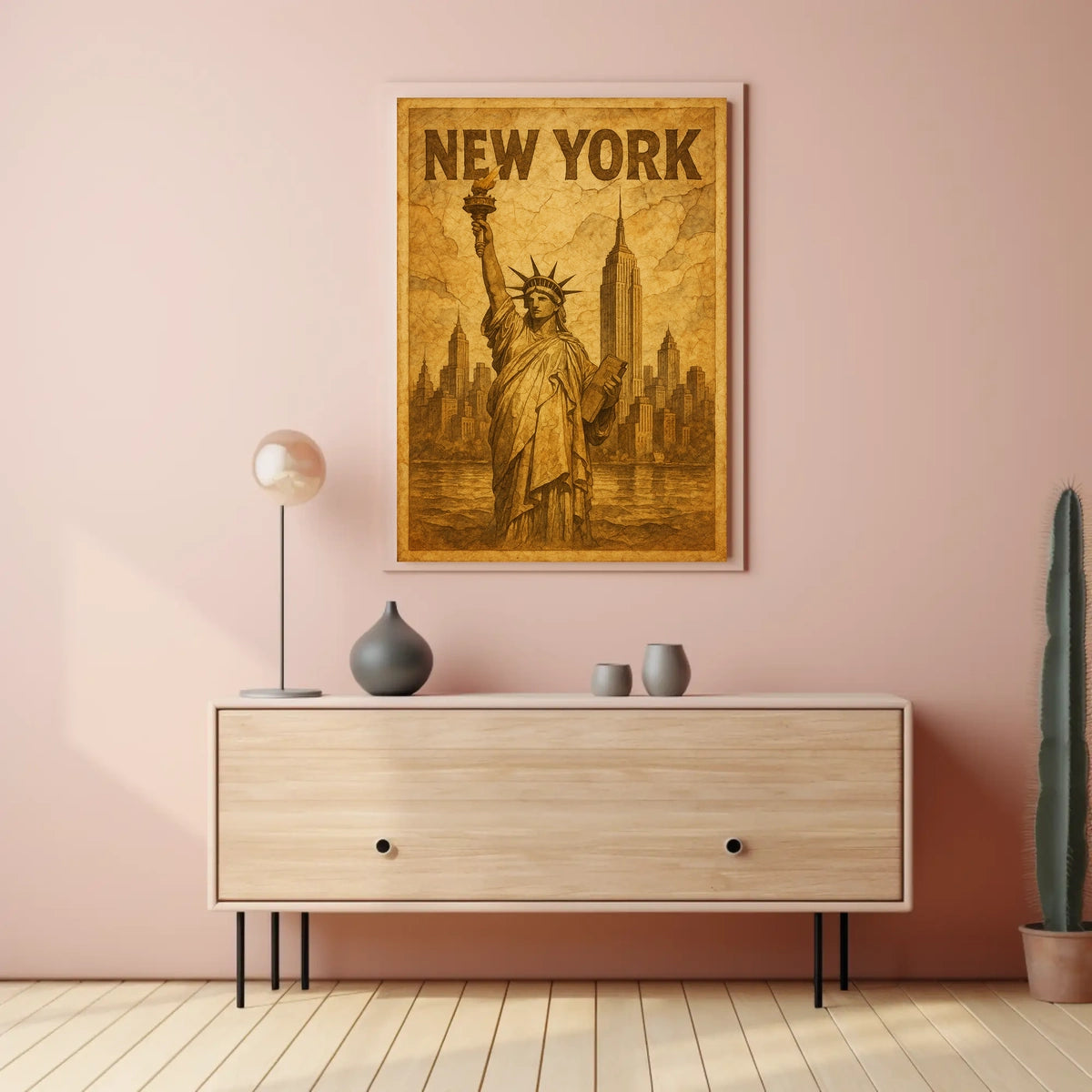 New York Iconic Landmarks Poster