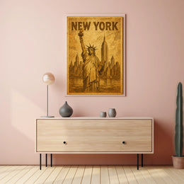 New York Iconic Landmarks Poster