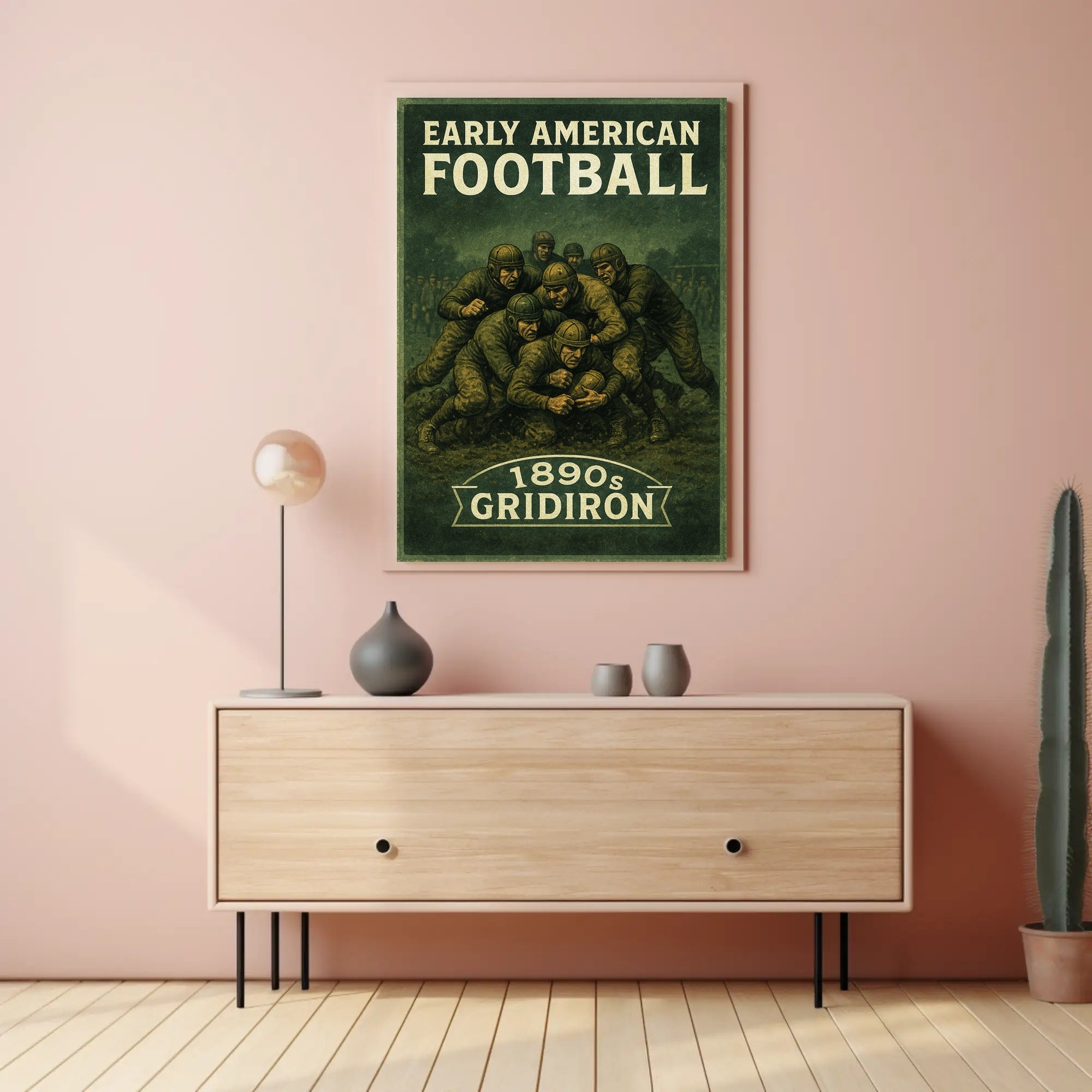 Early American Football 1890s Gridiron Poster PosterGoat