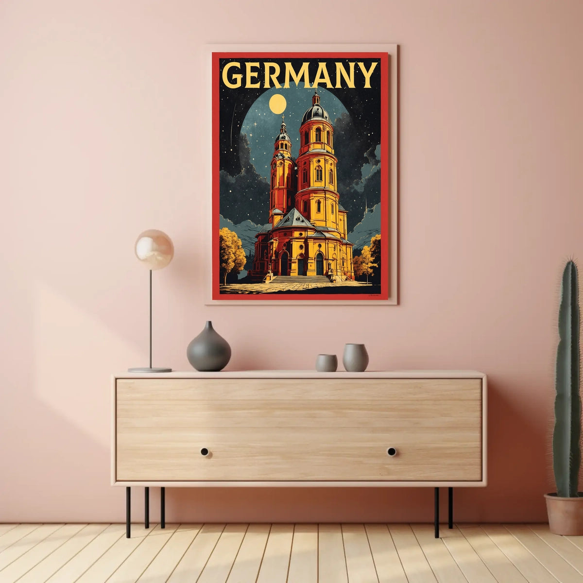 Germany Under the Moonlight Poster