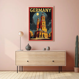 Germany Under the Moonlight Poster