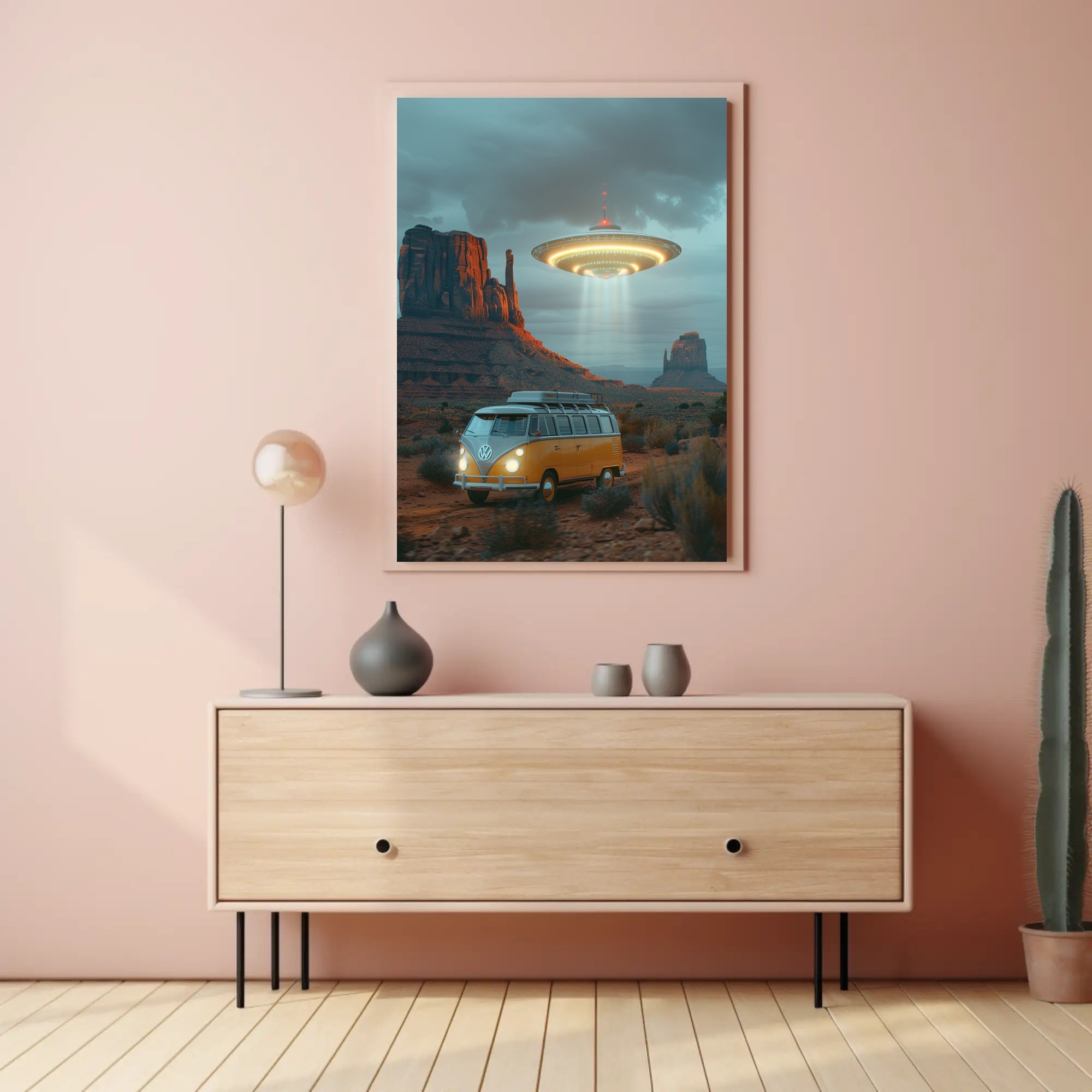 Encounter in the Desert Art Print Poster for Home Decor PosterGoat