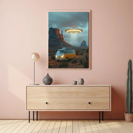 Encounter in the Desert Art Print Poster for Home Decor PosterGoat