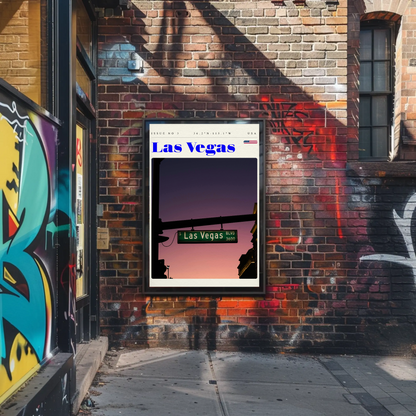 Vintage Poster Las Vegas Blvd Sign