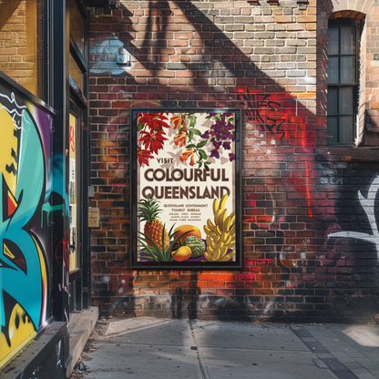 Visit Colourful Queensland Poster