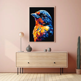 Vibrant Modern Bird Art Poster for Nature Lovers