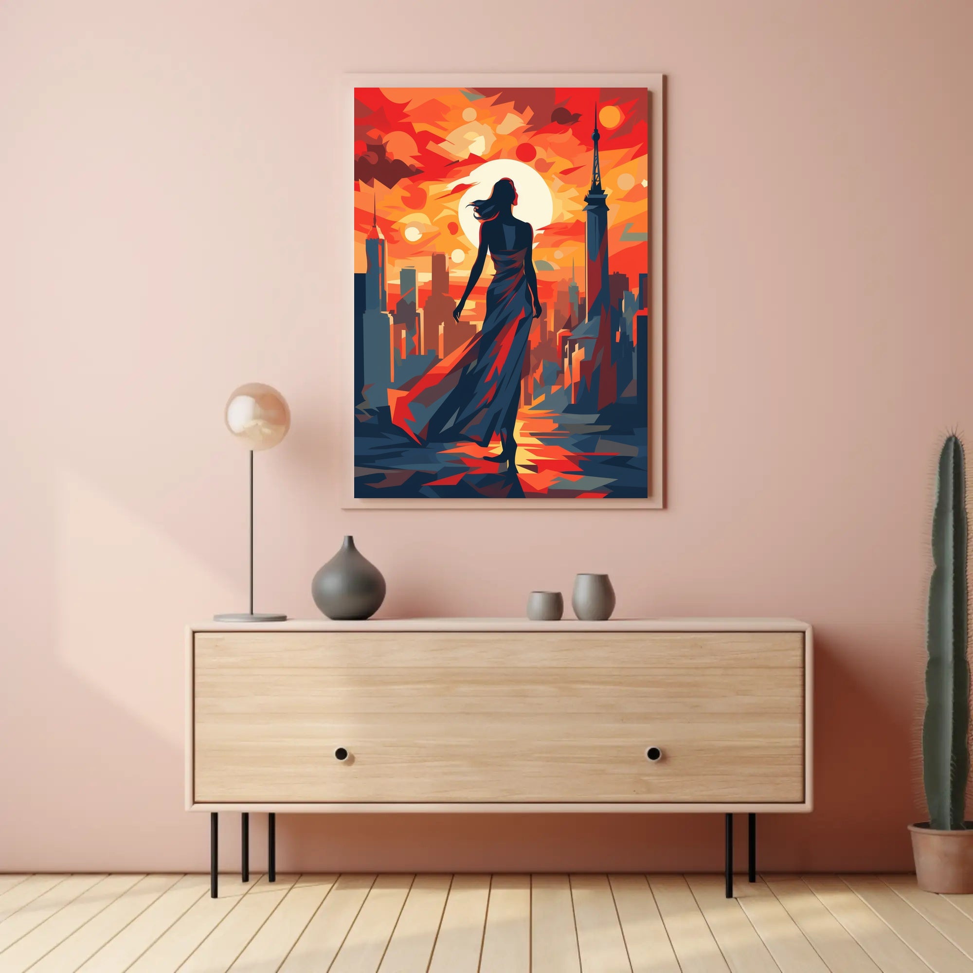 Empowered Urban Explorer in Motion Artistic Poster
