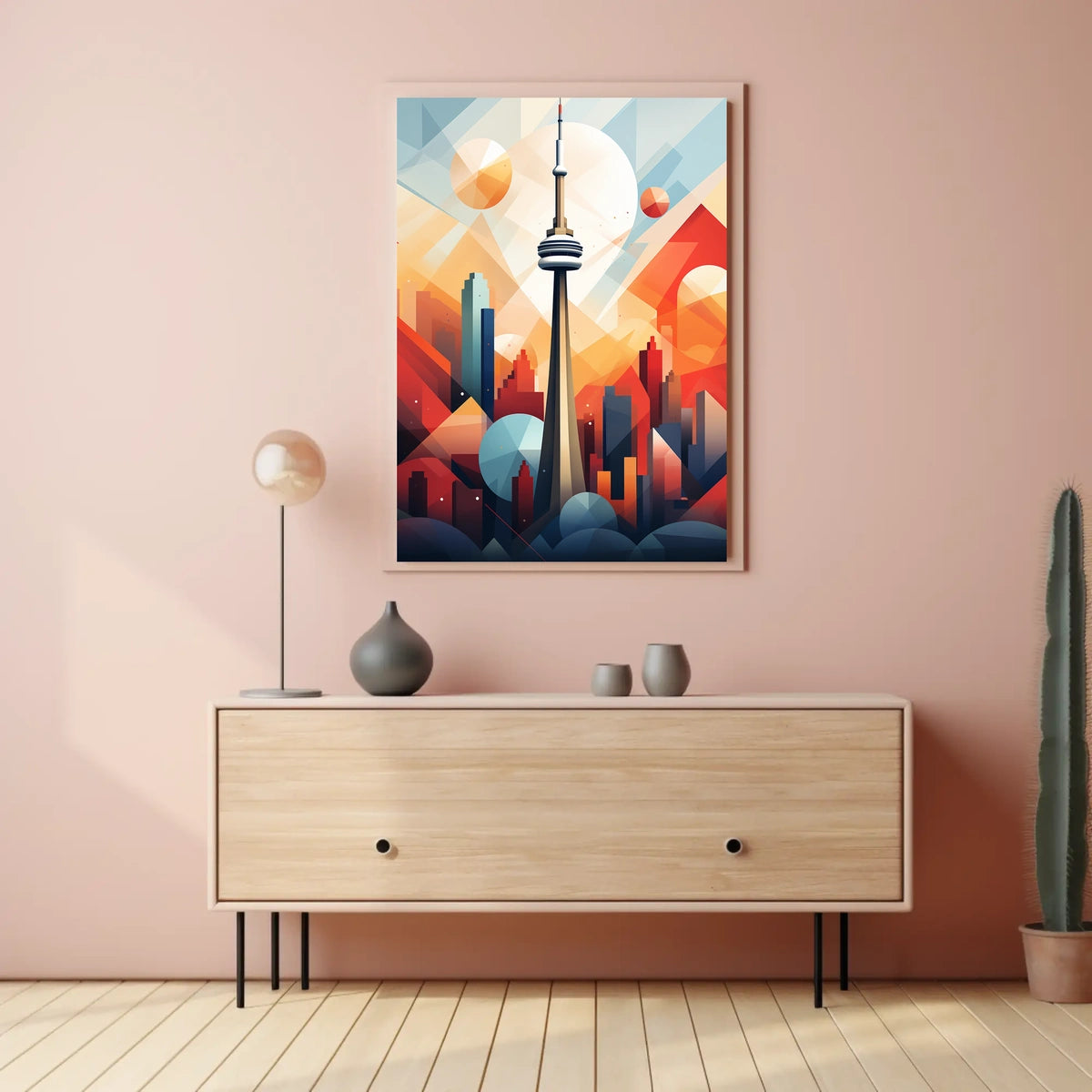 Vibrant Toronto Skyline Abstract Art Print - Abstract, Artistic Poster