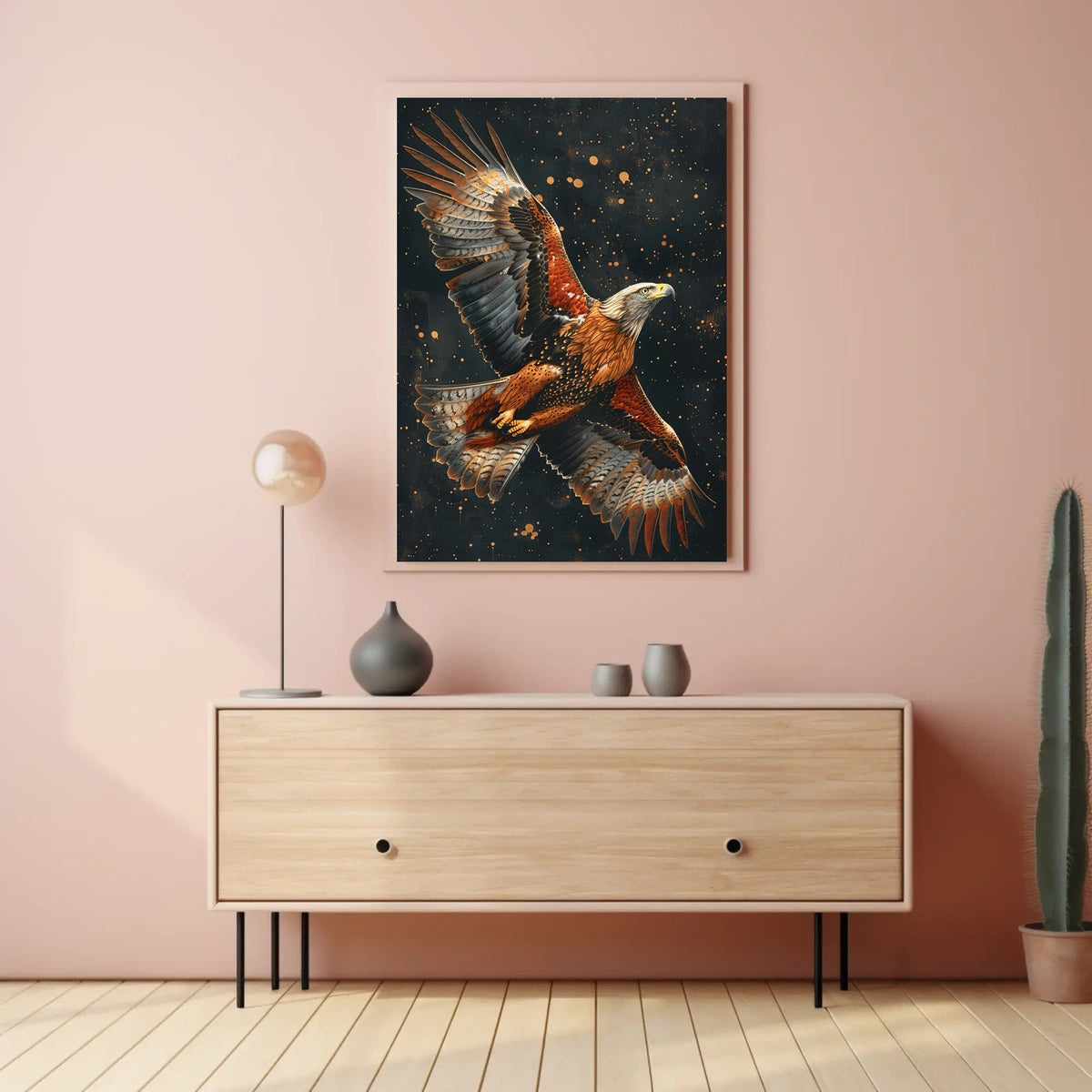 Majestic Eagle in Flight Art Poster