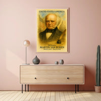 Martin Van Buren 8th President of the United States Vintage Watercolor Poster