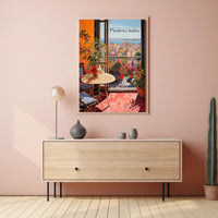 Madras India Balcony View with Cozy Seating Poster