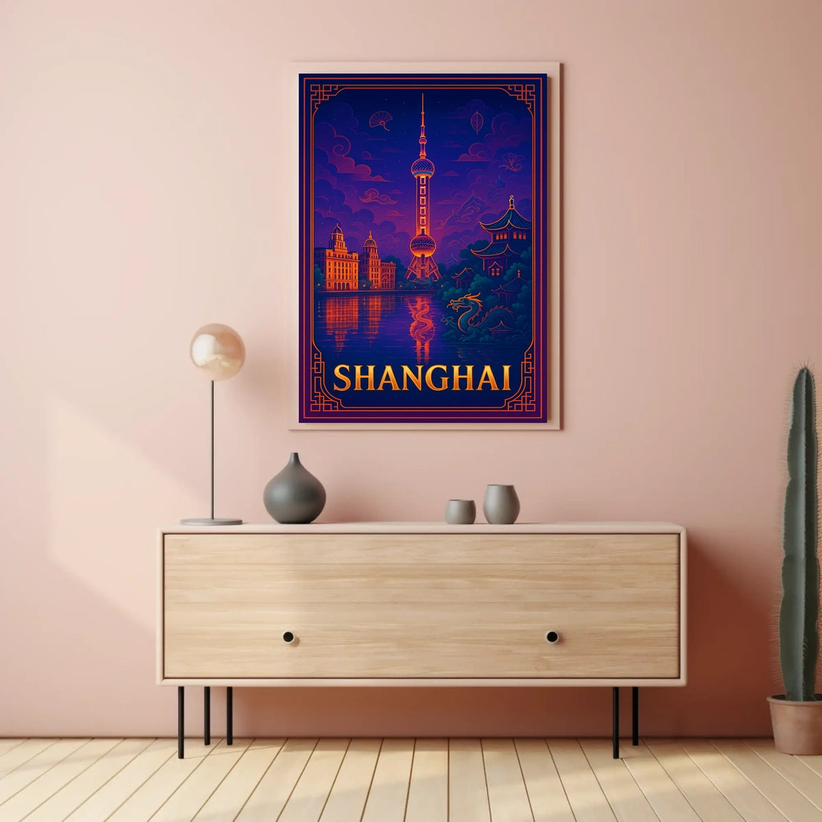 Shanghai Skyline Poster
