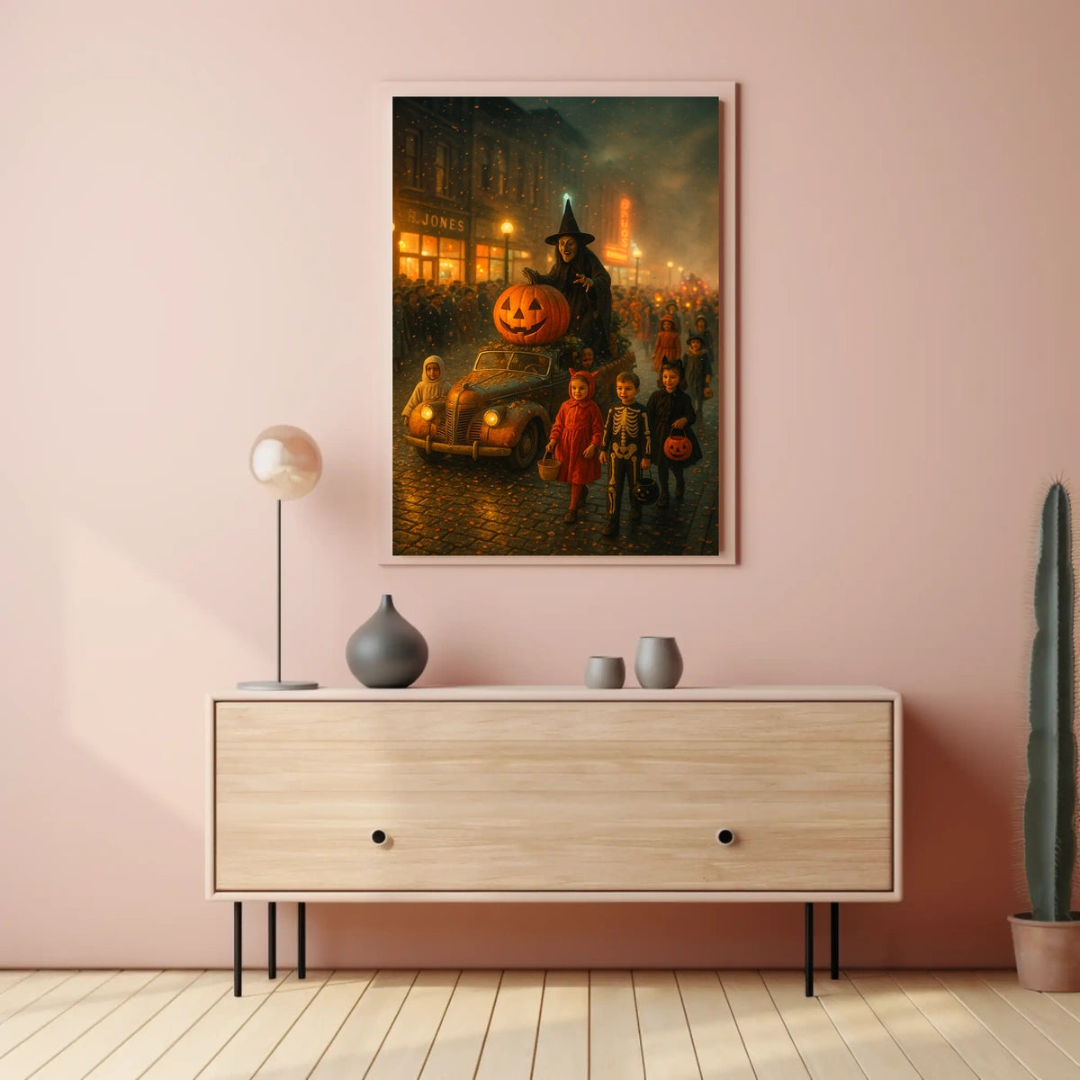 Nostalgic Halloween Parade Vintage Storybook Style Classic Halloween Nostalgia Collector Poster