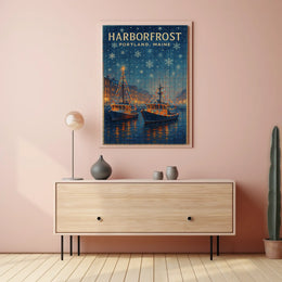 Harborfrost In Portland, Maine Poster