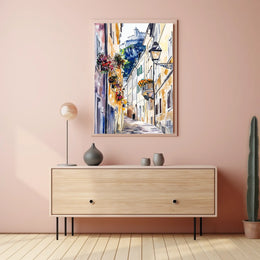 Austria Salzburg Old Town with Fortress Poster