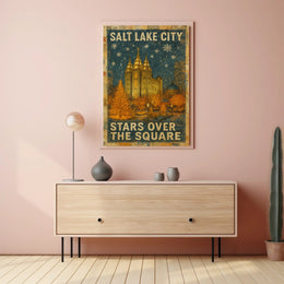 Stars Over The Square Salt Lake City Poster