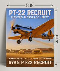 PT-22 Recruit Aviation Training Poster PosterGoat