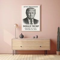 Donald Trump 47th President Pop Art Typography Patriotic Wall Decor Collectors Gallery Poster