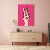 Peace in Pink Poster