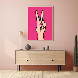 Peace in Pink Poster