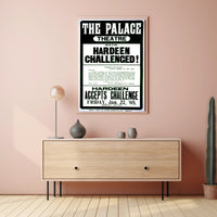 Hardeen Challenge Palace Theatre Bath Historical Poster