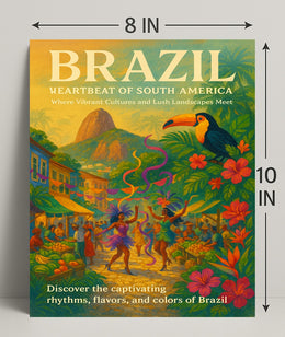 Brazil Heartbeat of South America Poster Art Print PosterGoat