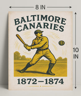 Baltimore Canaries Baseball Poster PosterGoat