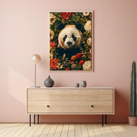 Panda in Bloom Wall Art Decor Print
