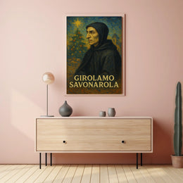 Savonarola Renaissance Figure Artistic Depiction Historical Poster