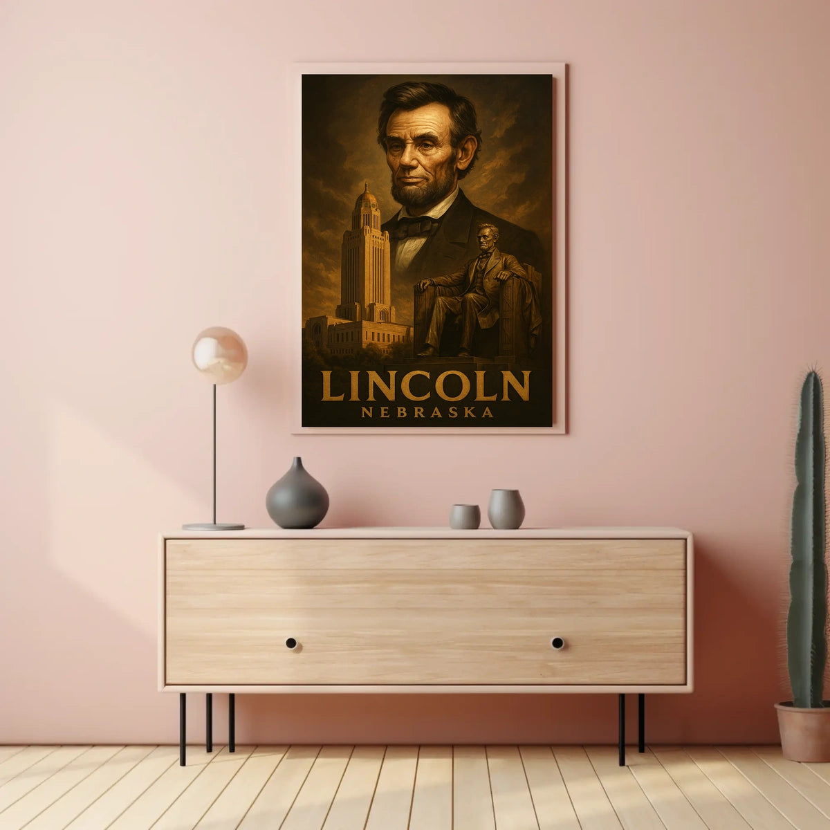 Abraham Lincoln Nebraska Tribute Poster