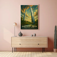 Gateway Arch Adventure in Urban or Cityscape Poster