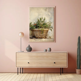 Basket Of Greenery Poster