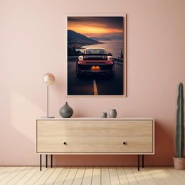 Coastal Drive at Sunset Poster PosterGoat