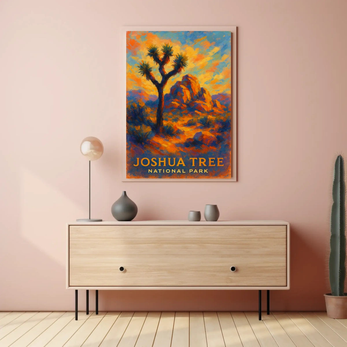 Joshua Tree National Park Poster Desert Landscape Wall Art
