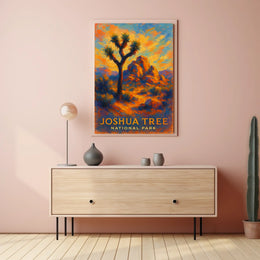 Joshua Tree National Park Poster Desert Landscape Wall Art