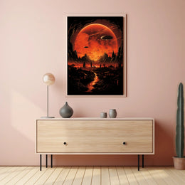 Alien Skies A Surreal Landscape Poster