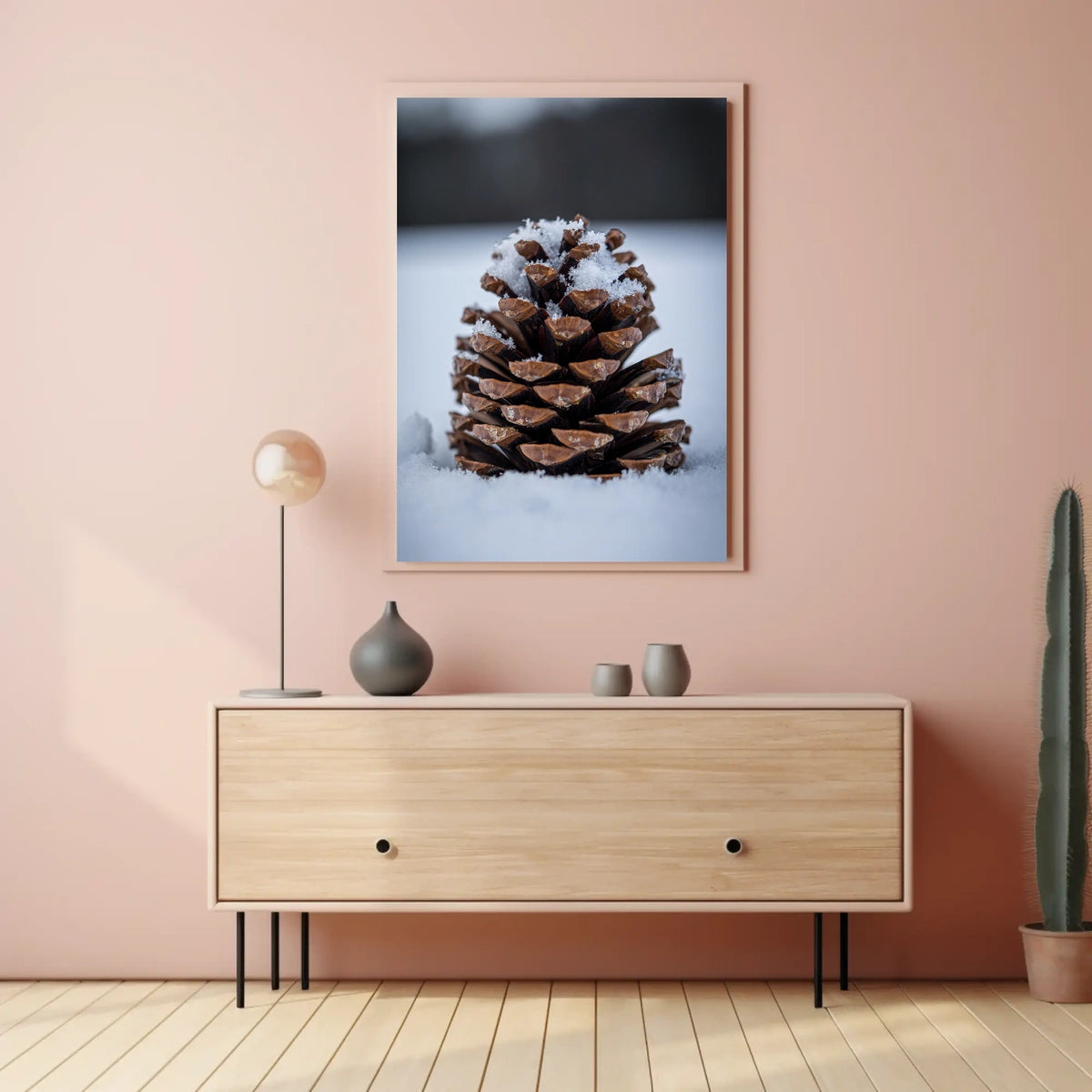Winter Pinecone Poster